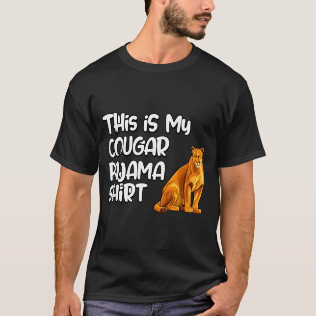 Camiseta This Is My Cougar Pajama Shirt, Funny Cougars  (Frente)
