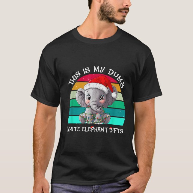 Camiseta This Is My Dumb White Elephant Christmas Xmas Unde (Frente)
