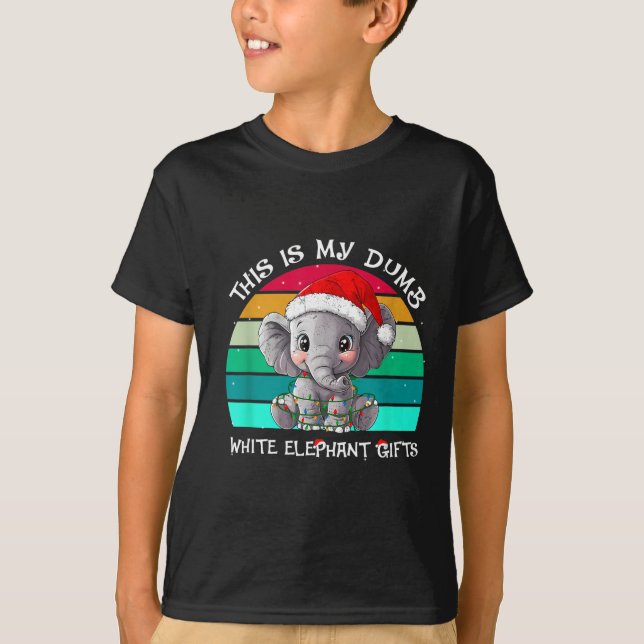 Camiseta This Is My Dumb White Elephant Christmas Xmas Unde (Frente)