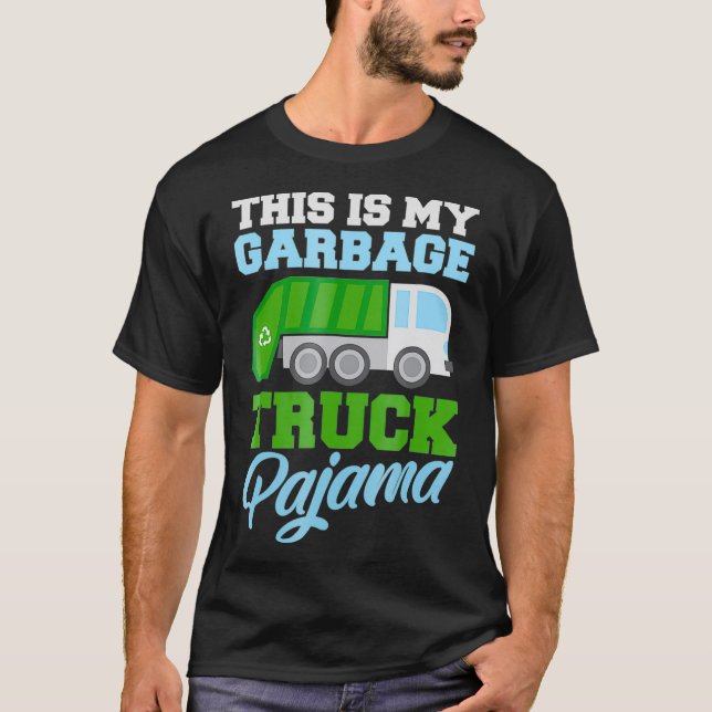 Camiseta This Is My Garbage Truck Pajama Funny Costume Boy  (Frente)