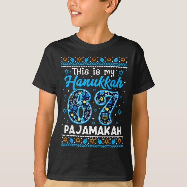 Camiseta This Is My Hanukkah 67 Pajamakah For Jewish Christ (Frente)