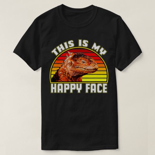 Camiseta This Is My Happy Face Bearded Dragon  (Frente do Design)