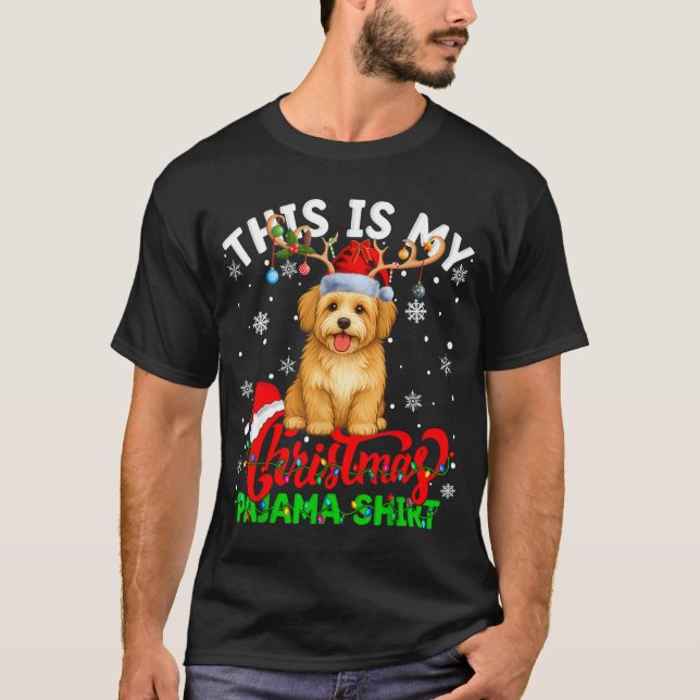 Camiseta This Is My Havanese Dog Ugly Christmas Pajama Swea (Frente)