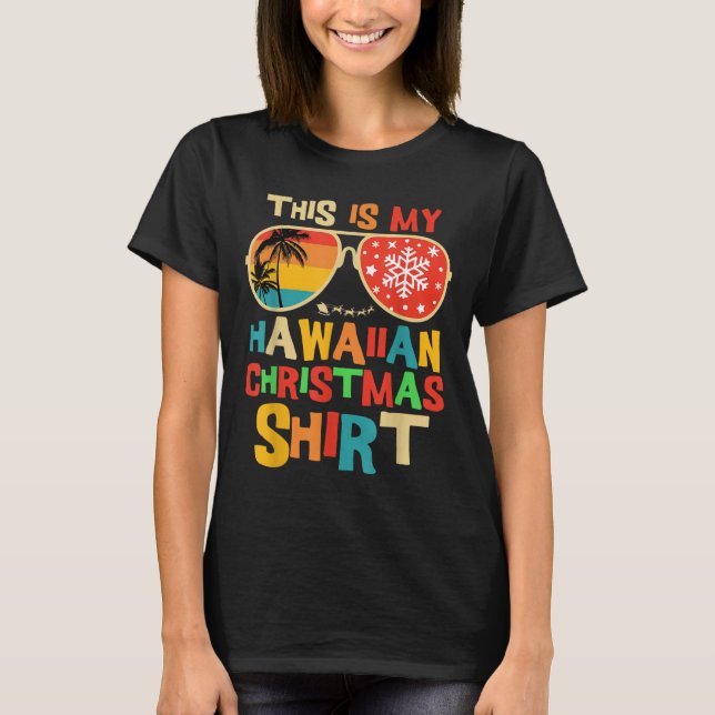 Camiseta This Is My Hawaiian Christmas Pajama Matching Fami (Frente)