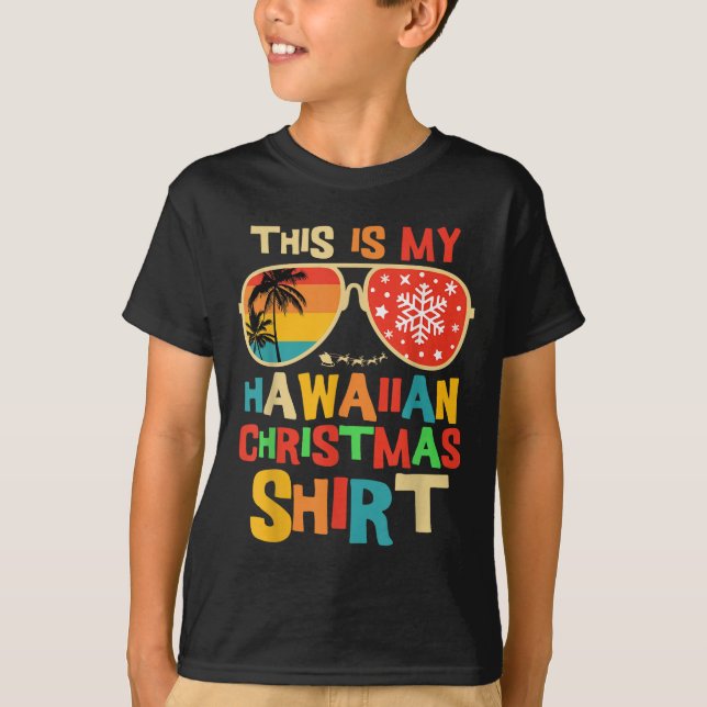 Camiseta This Is My Hawaiian Christmas Pajama Matching Fami (Frente)