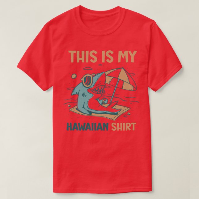 Camiseta This is my Hawaiian shirt Shark Family Holiday Swe (Frente do Design)