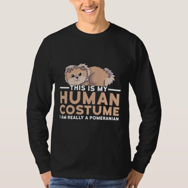 Camiseta This Is My Human Costume I M Really A Pomeranian D (Frente)