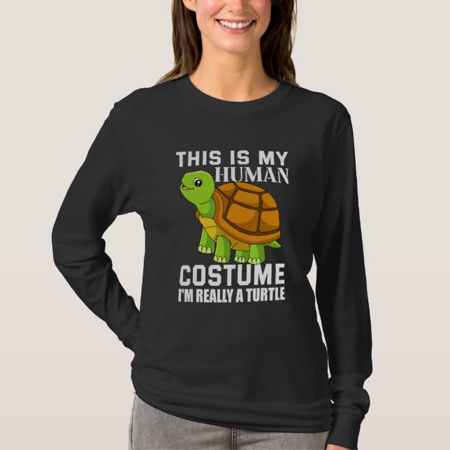 Camiseta This Is My Human Costume I m Really A Turtle 1 (Frente)