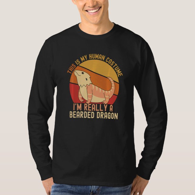 Camiseta This is My Human Costume I'm Really A Bearded Drag (Frente)