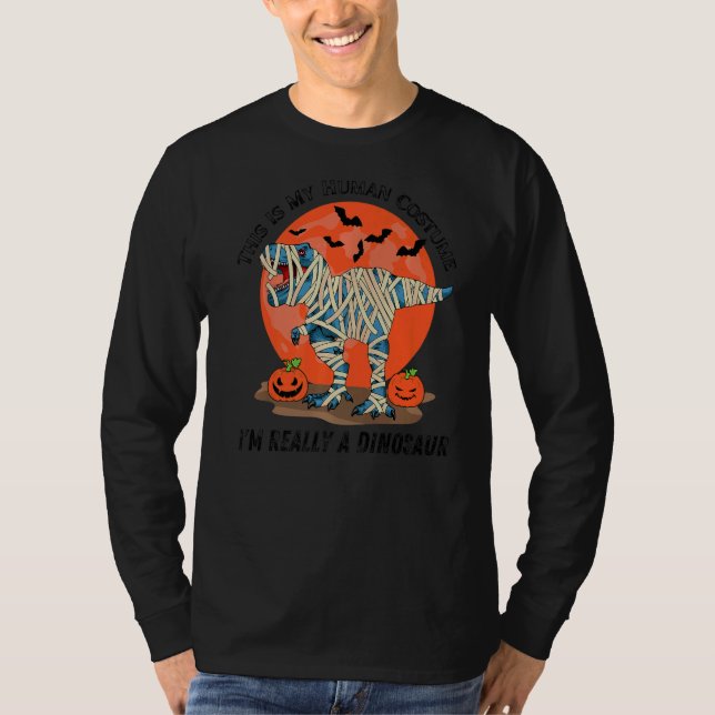 Camiseta This Is My Human Costume I'm Really A Dinosaur Hal (Frente)