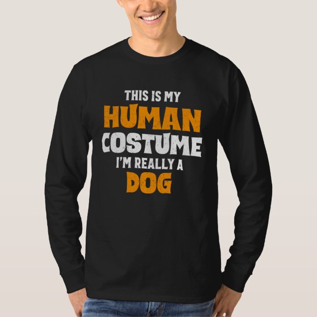 Camiseta This Is My Human Costume I'm Really A Dog Hallowee (Frente)