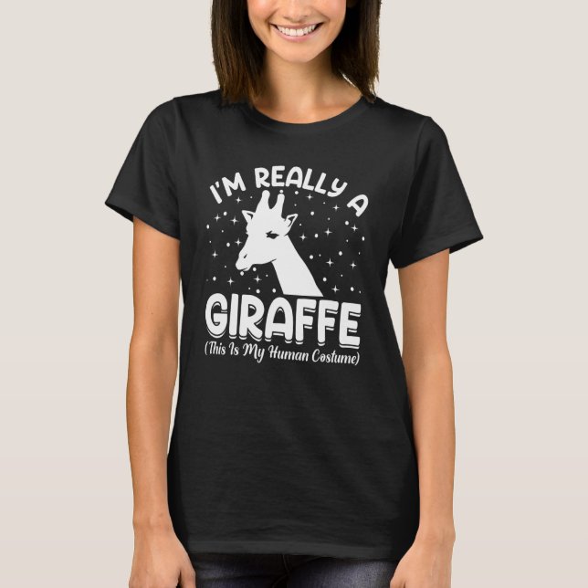Camiseta This Is My Human Costume I'm Really A Giraffe Anim (Frente)