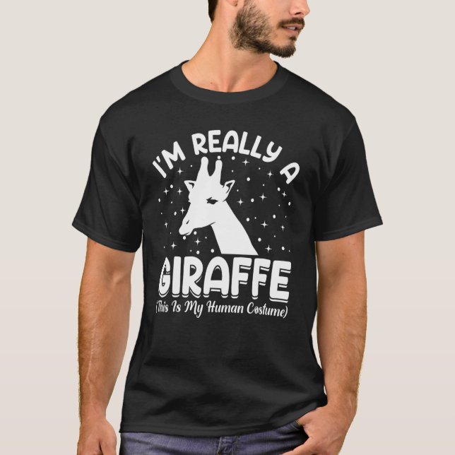 Camiseta This Is My Human Costume I'm Really A Giraffe Anim (Frente)