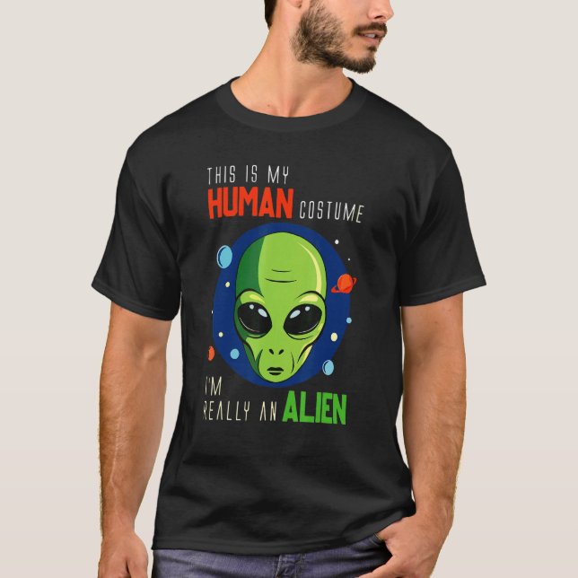 Camiseta This Is My Human Costume I'm Really An Alien Hallo (Frente)