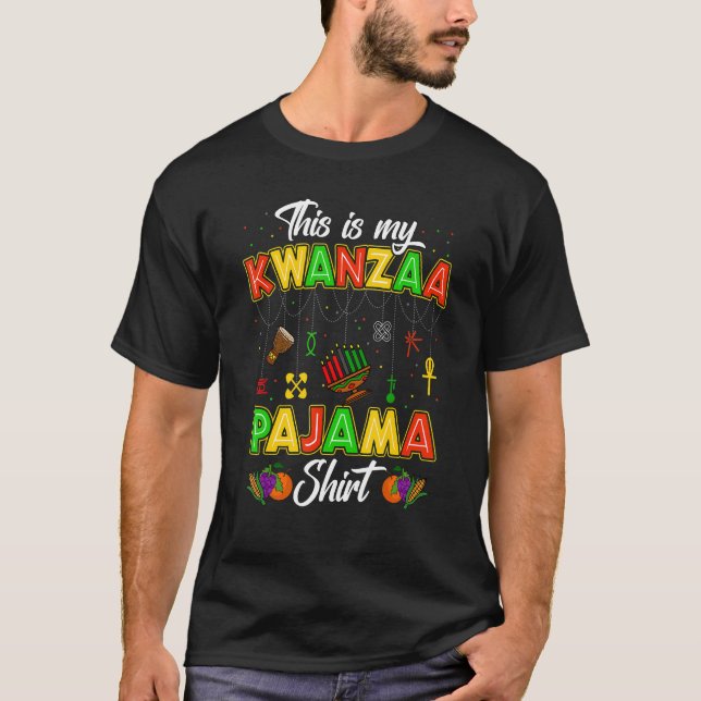 Camiseta This is my Kwanzaa pajama   Kwanzaa Party Decorati (Frente)