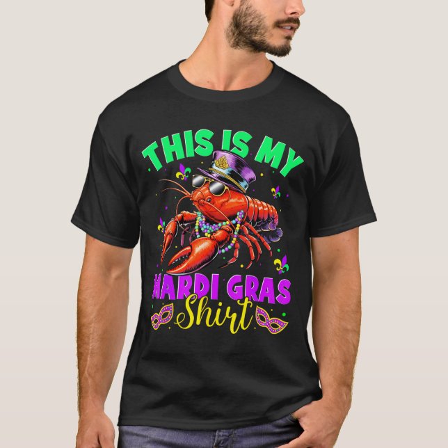 Camiseta This Is My Mardi Gras Shirt Crawfish Funny Men Wom (Frente)
