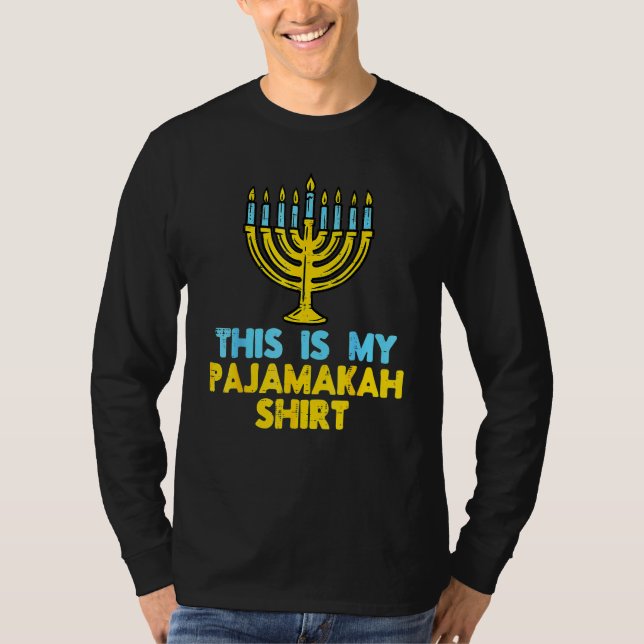 Camiseta This Is My Pajamakah  Menorah Hanukkah Pajamas Cha (Frente)