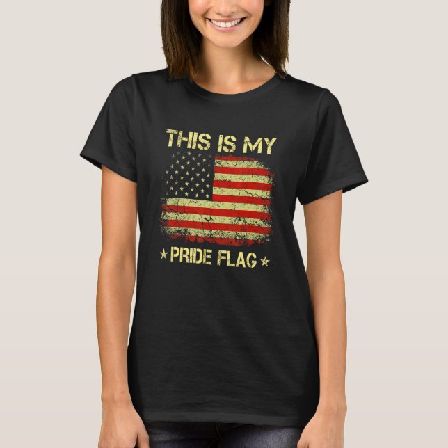 Camiseta This Is My Pride Flag Usa American 4th Of July Pat (Frente)