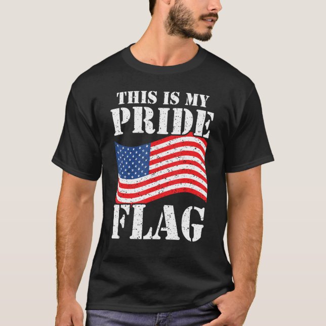 Camiseta This Is My Pride Flag USA American 4th of July Pat (Frente)