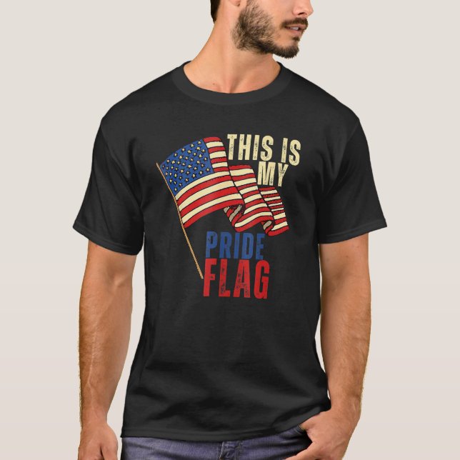 Camiseta This Is My Pride Flag USA American Patriotic 4th O (Frente)