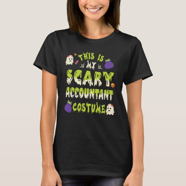 Camiseta This Is My Scary Accountant Costume Style Costume (Frente)