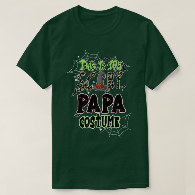 Camiseta This Is My Scary Papa Costume Family Matching Hall (Frente do Design)
