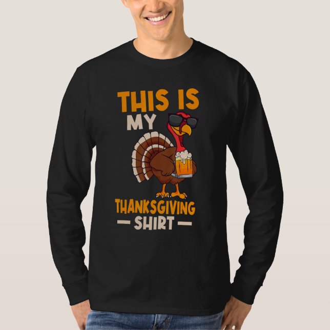 Camiseta This Is My Thanksgiving  Happy Turkey Day Thanksgi (Frente)
