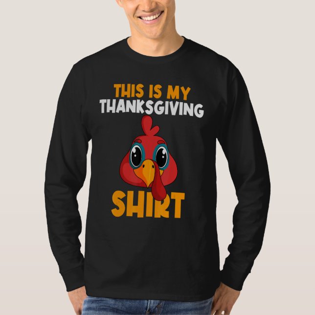 Camiseta This Is My Thanksgiving  Happy Turkey Day Thanksgi (Frente)