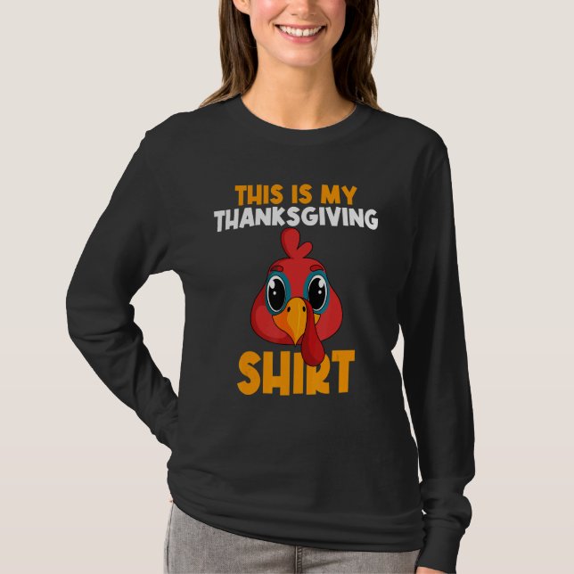 Camiseta This Is My Thanksgiving  Happy Turkey Day Thanksgi (Frente)
