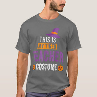 Camiseta This is My Tired Teacher Scary Halloween Costume M
