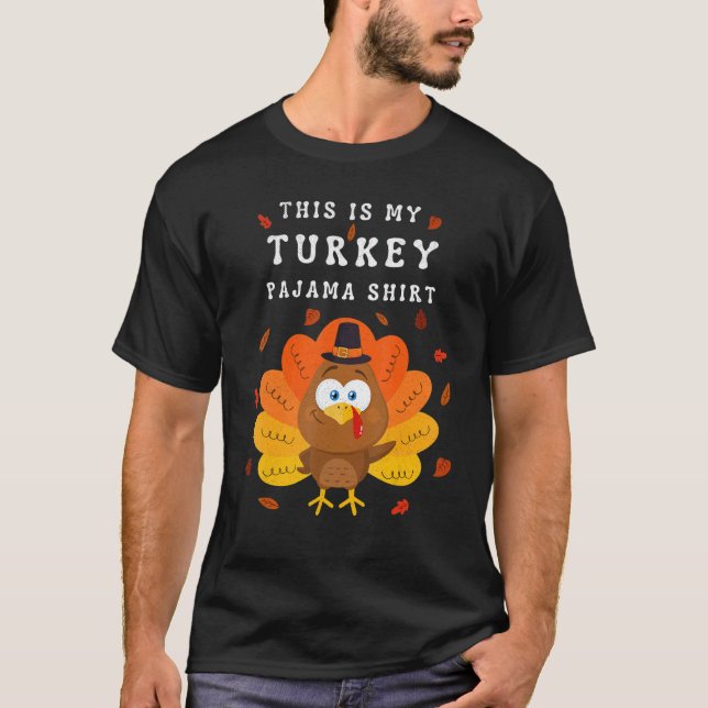 Camiseta This is My Turkey Pajama Tees  Pajamas Matching Fa (Frente)