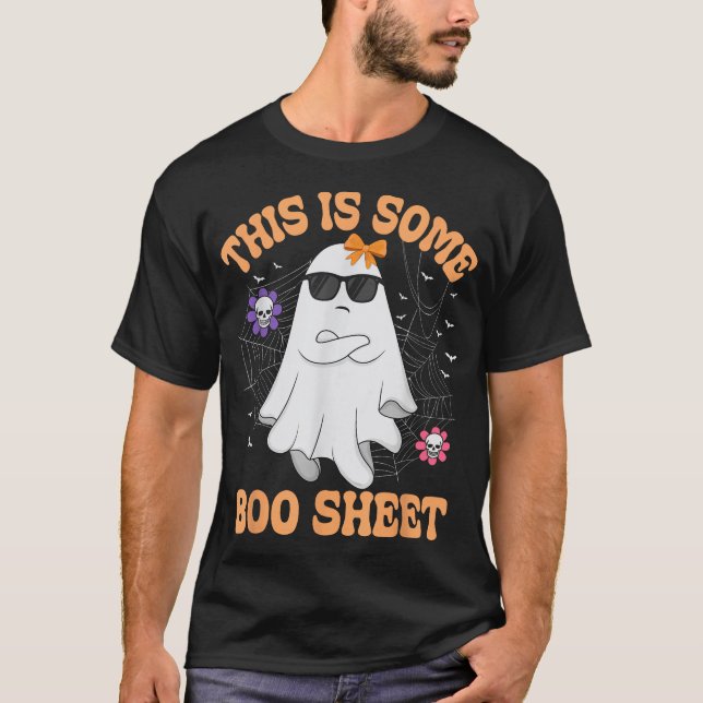 Camiseta This Is Some Boo Sheet Angry Ghost Halloween Men  (Frente)