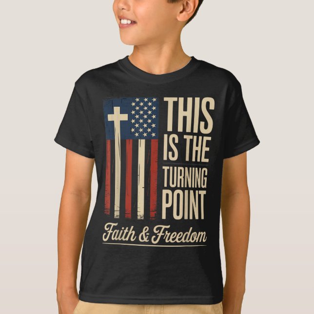 Camiseta This Is The Turning Int Patriotic Faith Usa  (Frente)