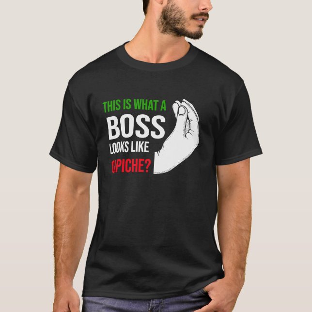 Camiseta this is what a boss lokks like capiche Italy Vaffa (Frente)