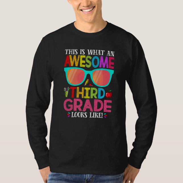 Camiseta This Is What An Awesome Cute Third Grade Looks Lik (Frente)