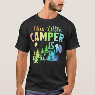 Camiseta This Little Camper Is 10 Year Old Camping 10Th Bir