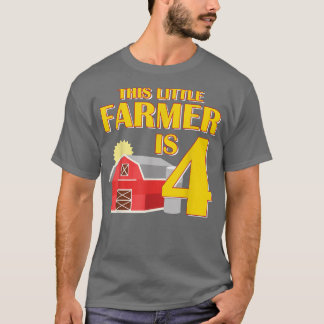 Camiseta This Little Farmer Is 4 Year Old Farm Tractor Birt