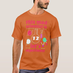 Camiseta This Mad Scientist is 12 Birthday Twelve 12th Scie