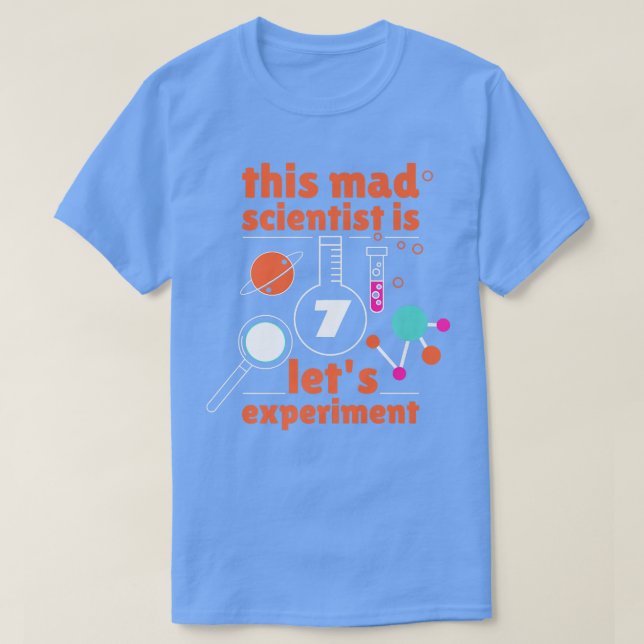 Camiseta This Mad Scientist is 7 Birthday Seventh 7th Scien (Frente do Design)
