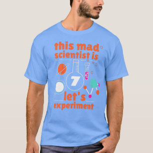 Camiseta This Mad Scientist is 7 Birthday Seventh 7th Scien
