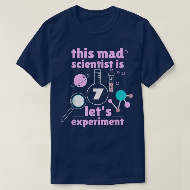 Camiseta This Mad Scientist is 7 Birthday Seventh 7th Scien (Frente do Design)
