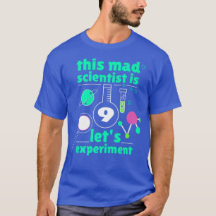 Camiseta This Mad Scientist is 9 Birthday Nineth 9th Scienc