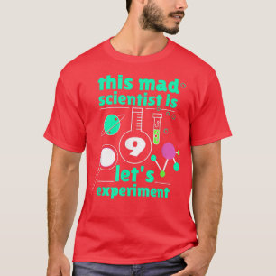 Camiseta This Mad Scientist is 9 Birthday Nineth 9th Scienc