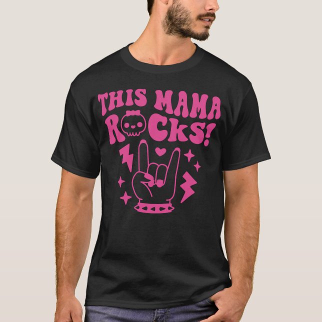 Camiseta This Mama Rocks Rock And Roll Mom gift (Frente)