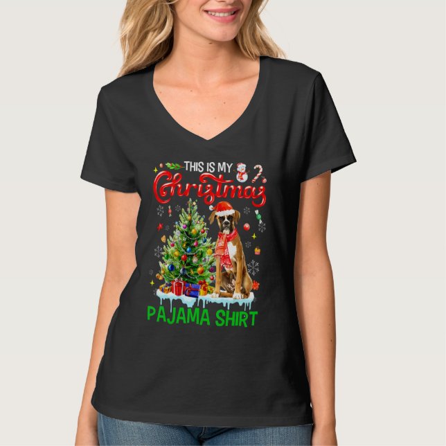 Camiseta This My Christmas Pajama   Boxer Scarf Santa Xmas  (Frente)