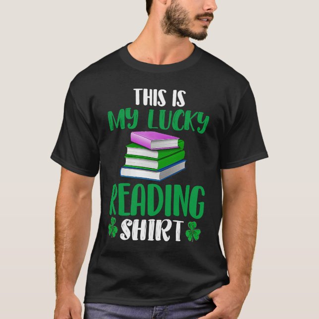 Camiseta This My Lucky Reading  Cool  Reading Outfit Style (Frente)