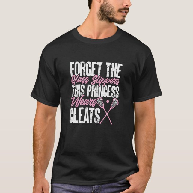 Camiseta This Princess Wears Cleats Lacrosse Girl Player (Frente)