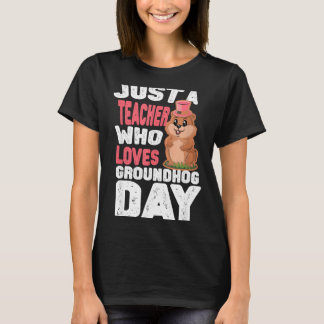 Camiseta This Teacher Loves Groundhogs, Groundhog Day Teach