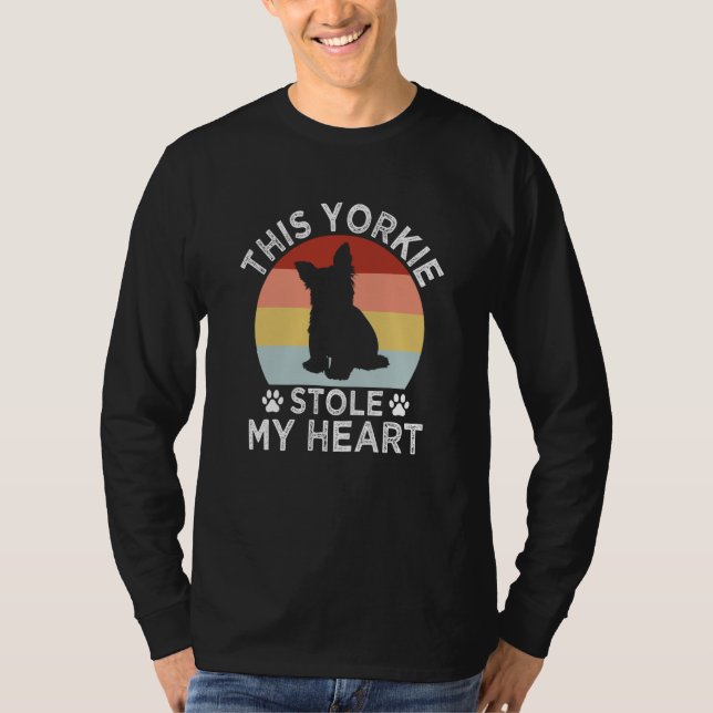 Camiseta This Yorkie Stole My Heart Yorkshire Terrier Dog   (Frente)