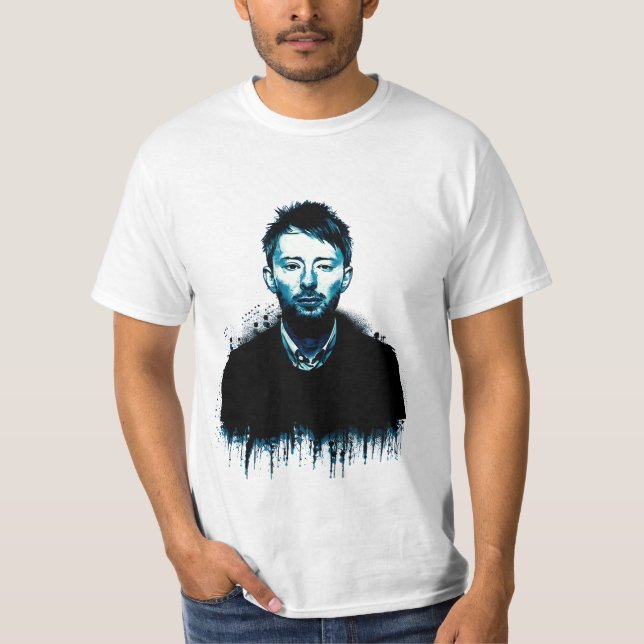 Camiseta Thom Yorke Art Impressão por omiero (Frente)